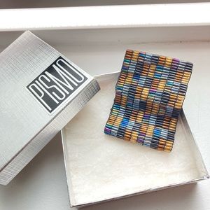 New! Beautiful beaded wide bracelet, never worn.